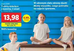 Lidl T-shirty dziecięce z bawełny, 2 sztuki oferta