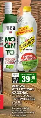 Biedronka ZESTAW GIN LUBUSKI ORIGINAL 37,5%, 700 ML + SCHWEPPES 850 ML oferta