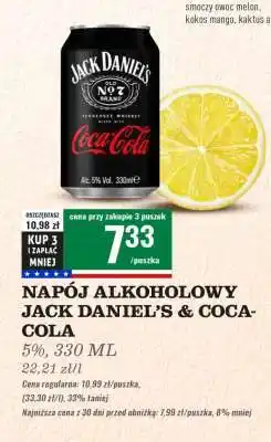 Biedronka NAPÓJ ALKOHOLOWY JACK DANIEL’S COCA COLA oferta