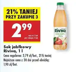 Biedronka Sok jabłkowy Riviva, 1 l oferta