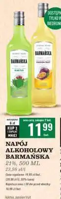 Biedronka NAPÓJ ALKOHOLOWY BARMAŃSKA oferta