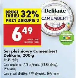 Biedronka Ser pleśniowy Camembert Delikate, 200 g oferta