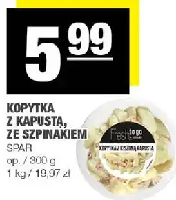 Spar Kopytka z kapustą, ze szpinakiem Spar oferta