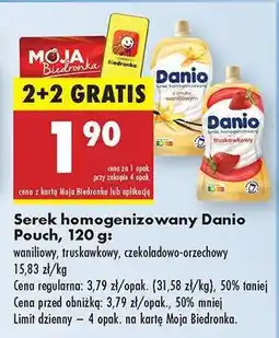 Biedronka Serek homogenizowany Danio Pouch, 120 g oferta