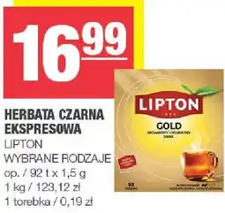 Spar Herbata czarna ekspresowa Lipton Gold oferta