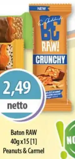 DUO-TES Baton RAW Peanuts & Carmel Bakalland oferta