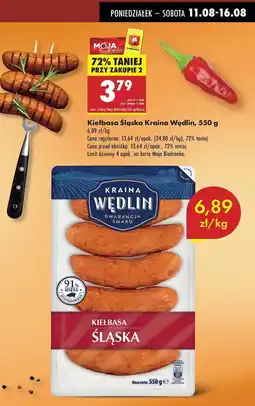 Biedronka Kiełbasa śląska Kraina Wędlin oferta