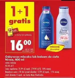 Biedronka Balsam do ciała cherry blossom & jojoba oil Nivea oferta