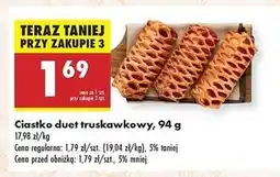 Biedronka Ciastko duet z truskawkami oferta