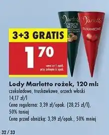 Biedronka Lody orzech włoski Marletto oferta