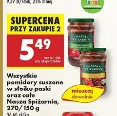 Biedronka Pomidory suszone z pestkami dyni i ziołami Nasza Spiżarnia oferta