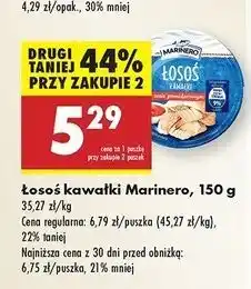 Biedronka Łosoś kawałki w sosie pomidorowym Marinero oferta