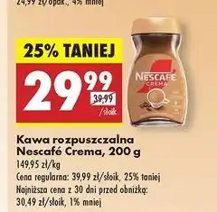 Biedronka Kawa Nescafe Crema oferta