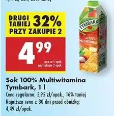 Biedronka Sok multiwitamina Tymbark oferta