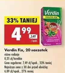 Biedronka Herbatka slim Verdin Fix oferta