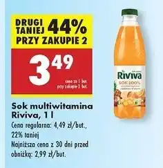 Biedronka Sok multiwitamina 100% Riviva oferta