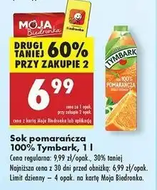 Biedronka Sok pomarańczowy Tymbark oferta
