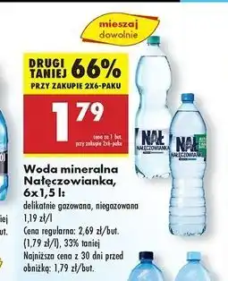 Biedronka Woda delikatnie gazowana Nałęczowianka oferta