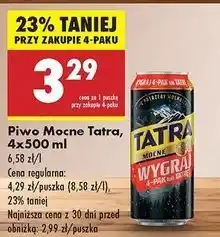 Biedronka Piwo Tatra Mocne oferta