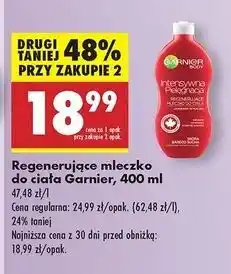 Biedronka Mleczko do ciała intensywna pielęgnacja Garnier Body oferta
