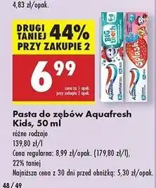 Biedronka Pasta do zębow truskawkowa 3-8 lat Aquafresh Splash oferta