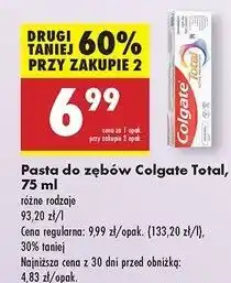 Biedronka Pasta do zębów original Colgate Total oferta