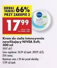 Biedronka Krem do twarzy i ciała intensywnie nawilżający Nivea Soft oferta