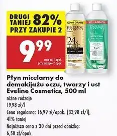 Biedronka Płyn micelarny aloe vera 5w1 Eveline Cosmetics oferta