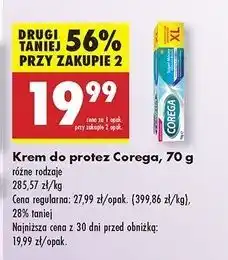 Biedronka Krem mocujący do protez delikatnie miętowy Corega Super Mocny oferta