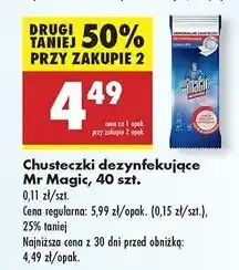 Biedronka Chusteczki dezynfekujące Mr Magic oferta