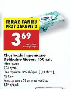 Biedronka Chusteczki higieniczne Queen Delikatne oferta