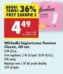 Biedronka Wkładki higieniczne Femina Classic oferta