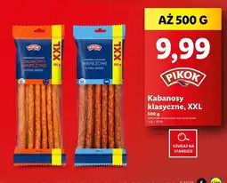 Lidl Kabanosy drobiowo-wieprzowe xxl Pikok oferta