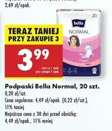 Biedronka Podpaski bez skrzydełek Bella Normal oferta