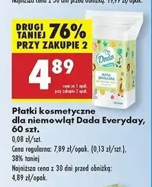 Biedronka Płatki kosmetyczne dla niemowląt Dada oferta