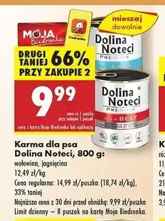 Biedronka Karma dla dorosłych psów bogata w wołowinę Dolina Noteci oferta
