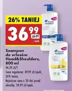 Biedronka Szampo do włosów citrus fresh Head&Shoulders oferta