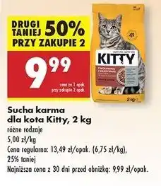 Biedronka Karma dla kota z wołowiną i warzywami Kitty oferta