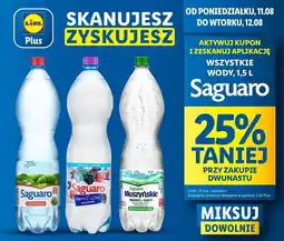 Lidl Woda średnionasycona Saguaro Muszyńskie oferta