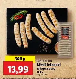 Lidl Kiełbaski wieprzowe mini Grill And Fun oferta
