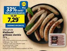 Lidl Kiełbaski grillowe cienkie Grill And Fun oferta