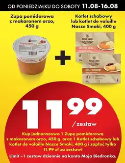 Biedronka Kotlet de volaille z marchewką i groszkiem puree ziemniaczanym Nasze Smaki oferta