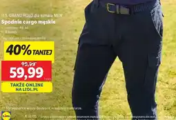 Lidl Spodnie cargo męskie Us Grand Polo oferta