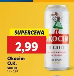 Lidl Piwo Okocim O.k. Beer oferta