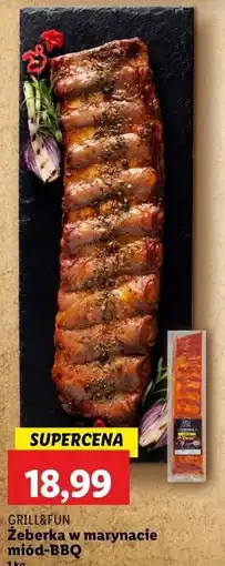 Lidl Żeberka w marynacie bbq Grill And Fun oferta
