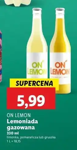 Lidl Lemoniada gruszkowa On Lemon oferta