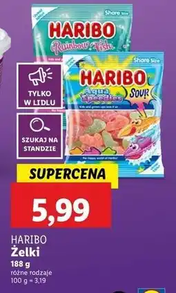 Lidl Żelki aqua speedies sour Haribo oferta