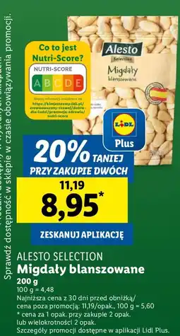 Lidl Migdały blanszowane Selection Alesto oferta