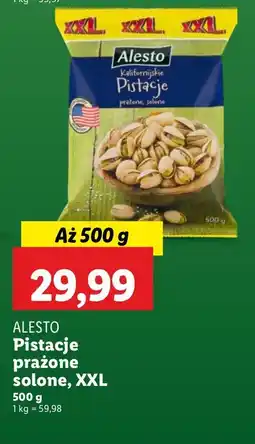 Lidl Pistacje prażone solone XXL Alesto oferta