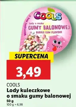 Lidl Lody kuleczkowe o smaku gumy balonowej Cools oferta